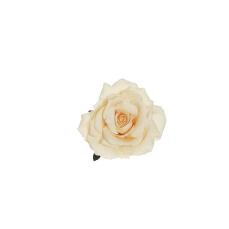 Lot de 48 - Tête artificielle de rose Queen, D. 12 cm - crème 