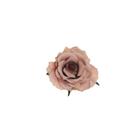 Lot de 48 - Tête artificielle de rose Queen, D. 12 cm - mauve ancien 