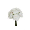 Lot de 12 - Bouquet artificiel de pivoines X6, 29 cm - blanc 