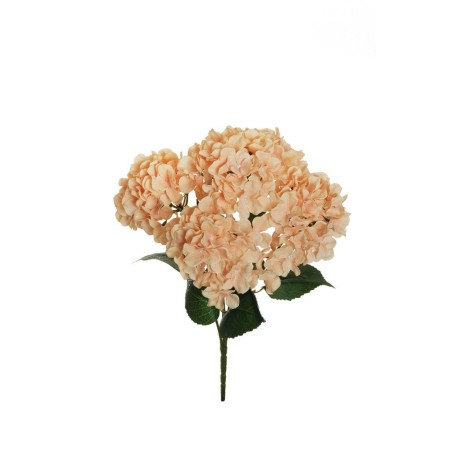 Lot de 12 - Buisson artificiel d'hortensias X5, 48 cm - saumon 