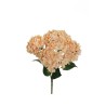 Lot de 12 - Buisson artificiel d'hortensias X5, 48 cm - saumon 
