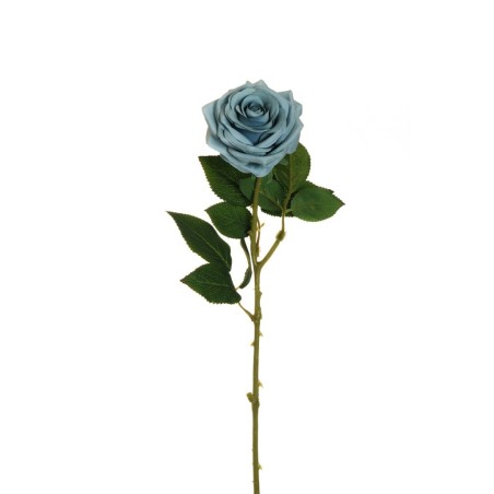 Lot de 24 - Rose Equateur artificielle, 65 cm - bleu poussiéreux 