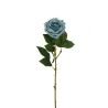 Lot de 24 - Rose Equateur artificielle, 65 cm - bleu poussiéreux 