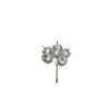 Lot de 48 - Bouquet pic artificiel de pommes moyennes pailleteuses X6, 13 cm - argent 