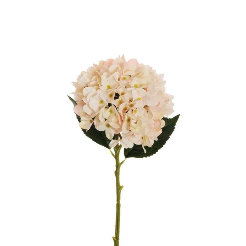 Lot de 12 - Hortensia artificiel Juliette, 50 cm - crème rose ancien 