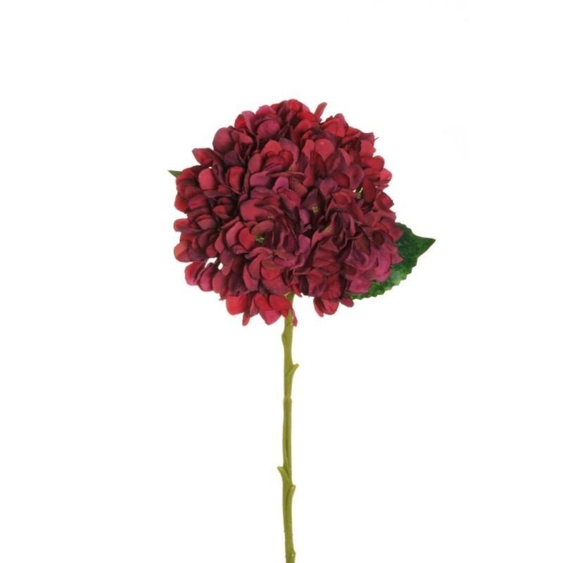 Lot de 12 - Hortensia artificiel Juliette, 50 cm - fuchsia violet 