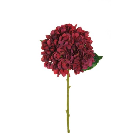 Lot de 12 - Hortensia artificiel Juliette, 50 cm - fuchsia violet 