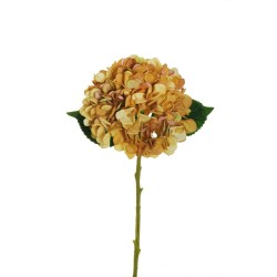 Lot de 12 - Hortensia artificiel Juliette, 50 cm - jaune d'automne 