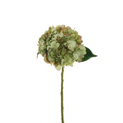 Lot de 12 - Hortensia artificiel Juliette, 50 cm - vert violet 
