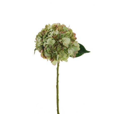 Lot de 12 - Hortensia artificiel Juliette, 50 cm - vert violet 
