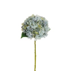 Lot de 12 - Hortensia artificiel Juliette, 50 cm - bleu clair d'automne 