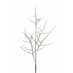 Lot de 12 - Branche artificielle métallisée, 82 cm - argent 