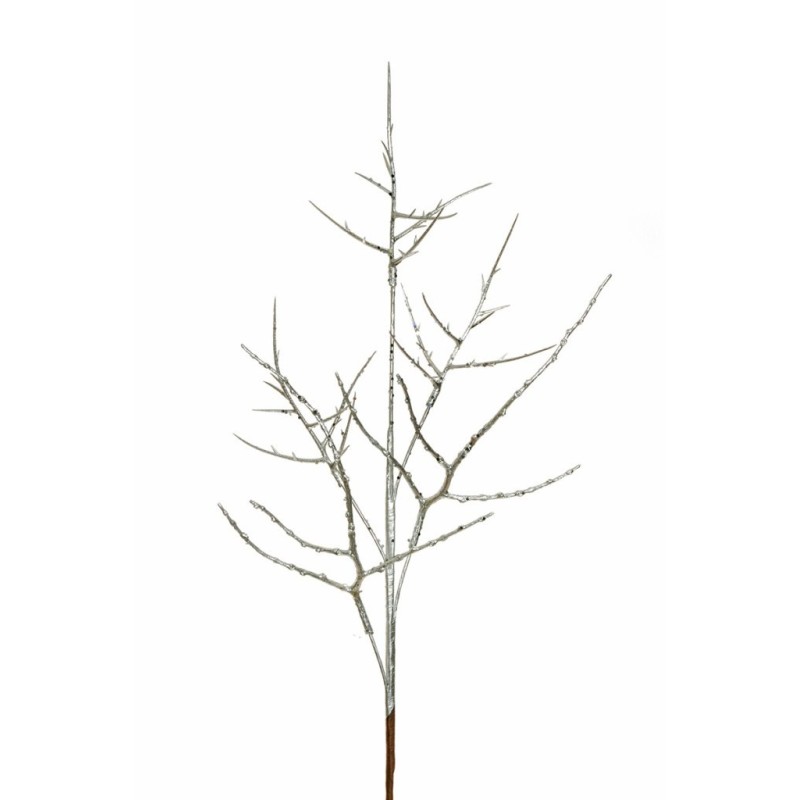 Lot de 12 - Branche artificielle métallisée, 82 cm - argent 