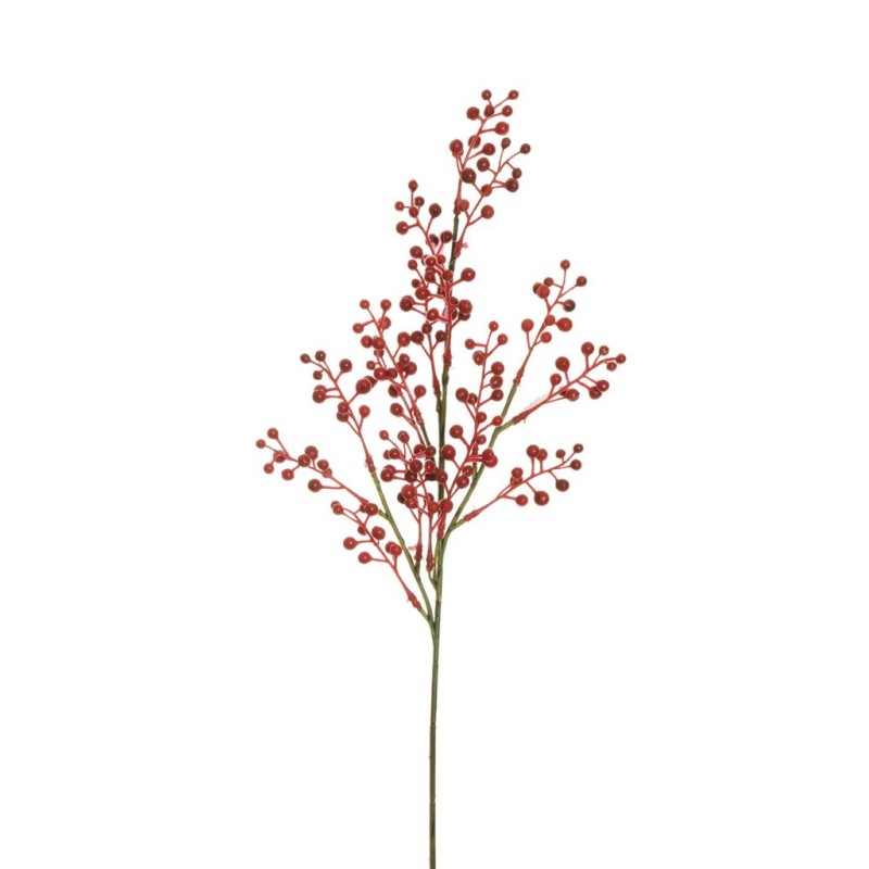 Lot de 24 - Tige artificielle de baies, 56 cm - rouge 