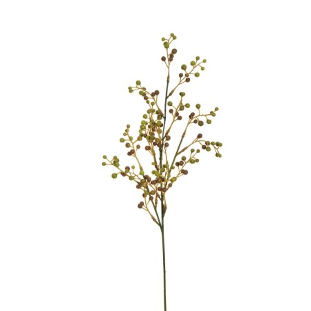 Lot de 24 - Tige artificielle de baies, 56 cm - vert marron 