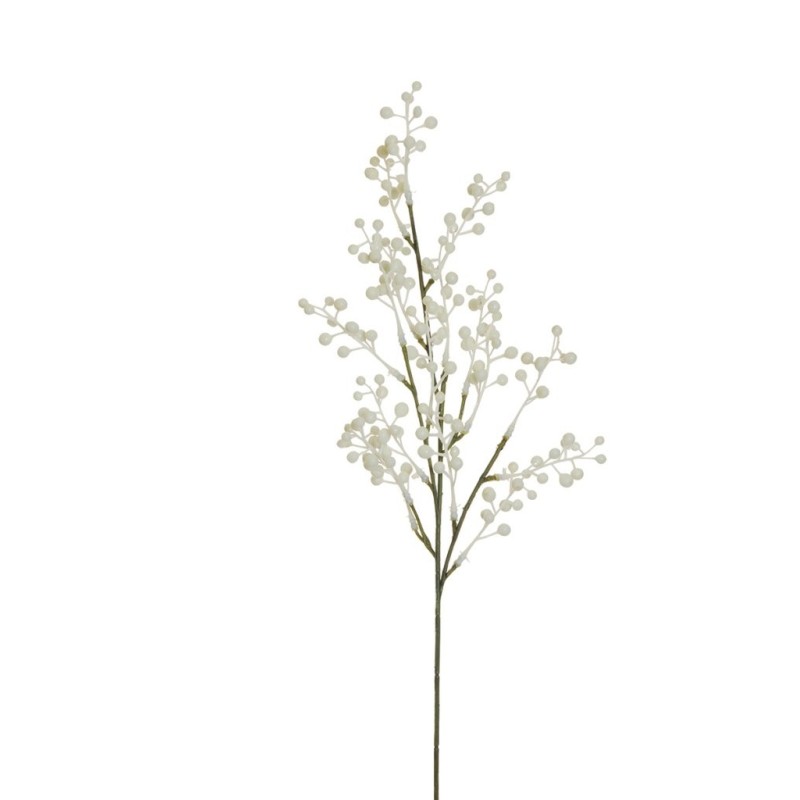 Lot de 24 - Tige artificielle de baies, 56 cm - blanc 