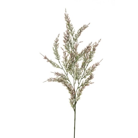 Lot de 24 - Tige artificielle de cyprès floquée X3, 80 cm - vert violet clair 