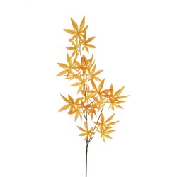 Lot de 24 - Tige artificielle d'érable X2, 89 cm - jaune d'automne 