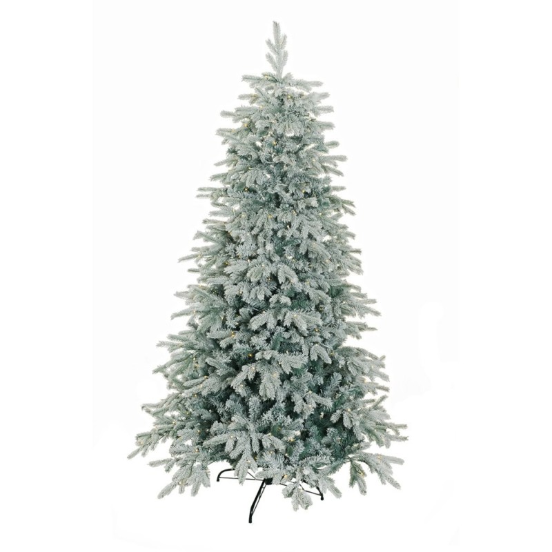 Sapin de Noël artificiel Palla Bianca enneigé lumineux 410 LED, 210 cm - blanc 