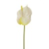 Lot de 24 - Anthurium artificiel, 69 cm - blanc jaune 