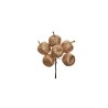 Lot de 48 - Bouquet pic artificiel de pommes moyennes pailleteuses X6, 13 cm - rose ancien 