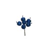 Lot de 48 - Bouquet pic artificiel de petites pommes pailleteuses X6, 12 cm - bleu 