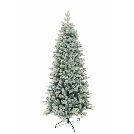 Sapin de Noël artificiel Alleghe enneigé lumineux 400 LED, 210 cm - blanc 