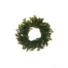 Lot de 4 - Couronne artificielle de pin sur base de rotin, D. 38 cm - vert 