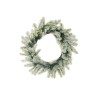 Lot de 12 - Couronne artificielle de pin enneigé, D. 45 cm - vert 