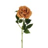 Lot de 24 - Rose Queen artificielle, 64 cm - marron clair orange 