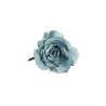 Lot de 48 - Tête artificielle de rose Queen, D. 12 cm - bleu poussiéreux 