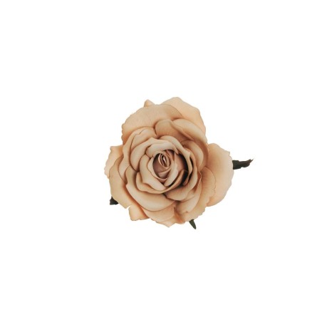 Lot de 48 - Tête artificielle de rose Queen, D. 12 cm - sable 