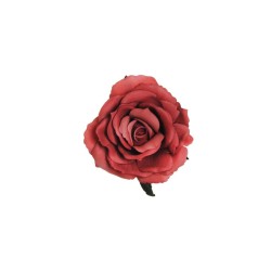 Lot de 48 - Tête artificielle de rose Queen, D. 12 cm - corail ancien 
