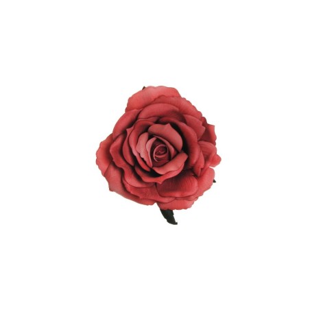 Lot de 48 - Tête artificielle de rose Queen, D. 12 cm - corail ancien 