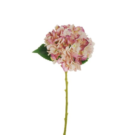 Lot de 12 - Hortensia artificiel Juliette, 50 cm - violet rose crème 