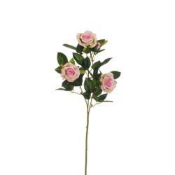 Lot de 24 Lady rose tige x3 avec 15 feuilles, 69 cm artificielle rose 