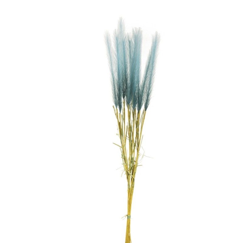 Lot de 12 - Bouquet artificiel de pampa X10, 82 cm - bleu 