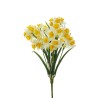 Lot de 12 - Buisson artificiel de jonquilles X9, 56 cm - crème jaune 