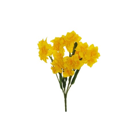 Lot de 24 - Buisson artificiel de jonquilles X7, 43 cm - jaune 