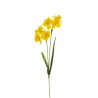 Lot de 24 - Tige artificielle de jonquille X2, 64 cm - jaune 