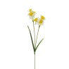 Lot de 24 - Tige artificielle de jonquille X2, 64 cm - crème jaune 