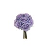 Lot de 12 - Bouquet artificiel de roses bridal X9, 25 cm - lavande clair 