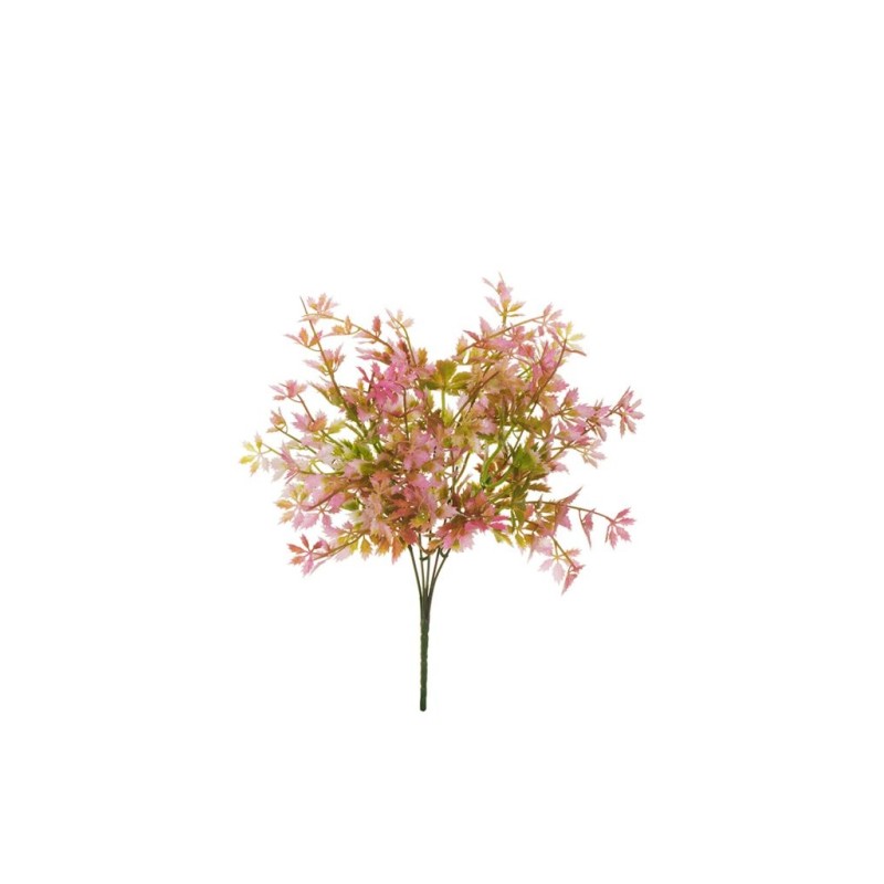 Lot de 15 - Buisson artificiel mini raisin X5, 38 cm - rose 