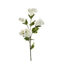 Lot de 12 - Tige artificielle d'astrantia X4, 76 cm - blanc 