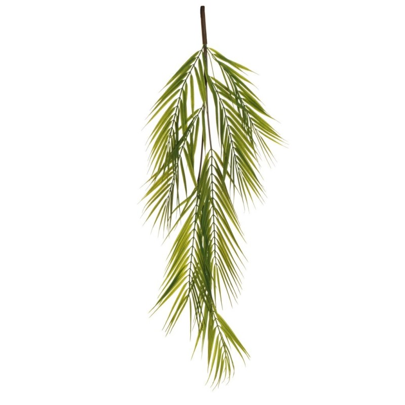Lot de 12 - Buisson suspendu artificiel d'areca X7, 95 cm - vert 