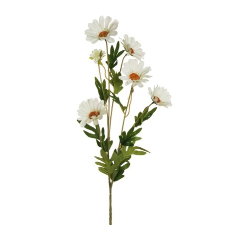 Lot de 24 - Tige artificielle de marguerite X6, 79 cm - blanc 