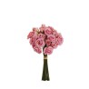 Lot de 12 - Bouquet artificiel de mini roses Frisco X9, 30 cm - rose 