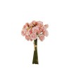 Lot de 12 - Bouquet artificiel de mini roses Frisco X9, 30 cm - rose clair 