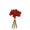 Lot de 12 - Bouquet artificiel de mini roses Frisco X9, 30 cm - rouge 