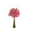 Lot de 12 - Bouquet artificiel de mini roses Anna X9, 30 cm - rose 
